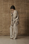 Mutedance 25 Spring/Summer Silk Linen Loose Trousers Series MD-MD25SS81-GREY MD25SS77